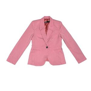 Zara Pink Size 6 Women’s Blazer With Button Shoulder Pads Pockets